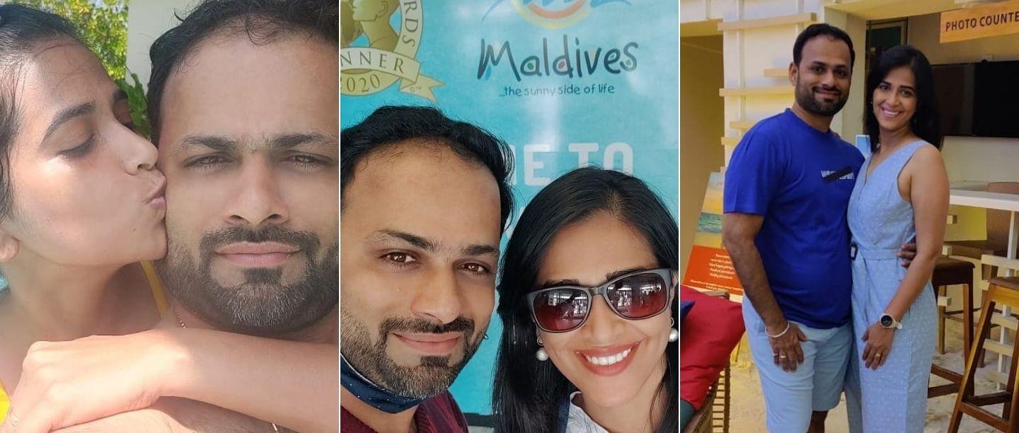 अभिनेत्री शर्मिष्ठा राऊत मालदीव्समध्ये करतेय रोमान्स