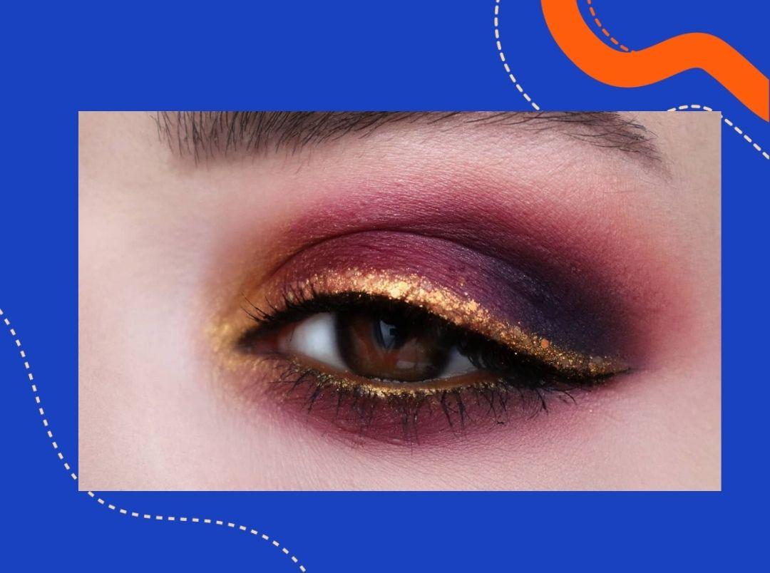 how to apply golden eyeliner in marathi